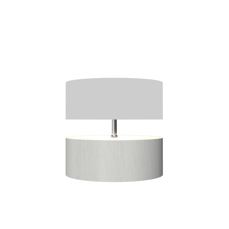 Lampe de table 17,55 "Cilíndrico, Blanc organique, Blanc