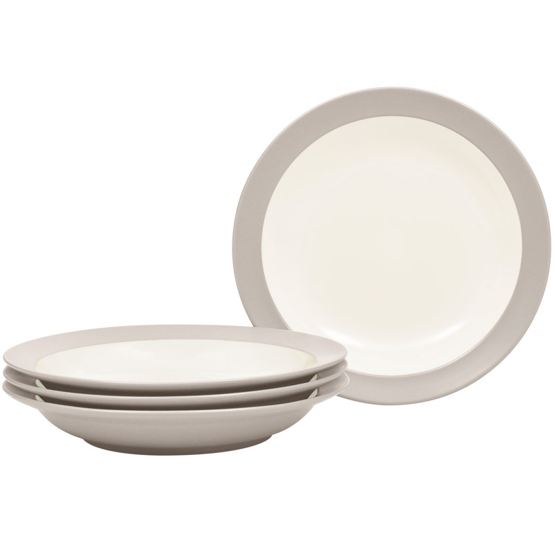 Sand Matte Ceramic Pasta Bowls Set of Four
