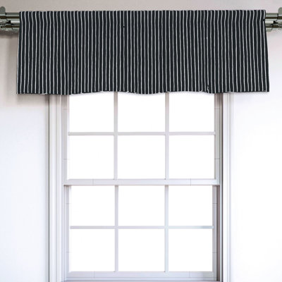 Sateen Striped Ruffled Window Valance