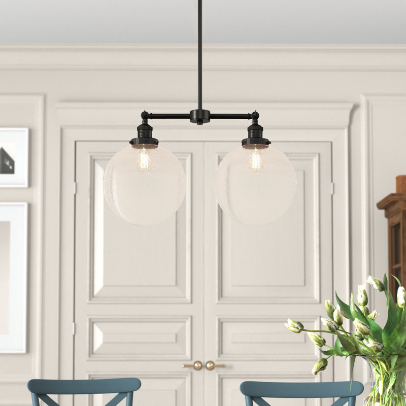 Oliver 2 - Light Kitchen Island Pendant, Seedy, Matte Black