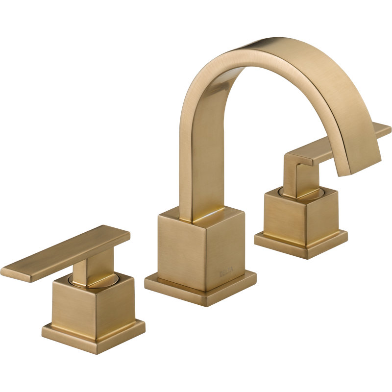 Vero Widespread Bathroom Faucet 3 Hole, 2-handle Bathroom Sink Faucet with Drain Assembly, Champagne Bronze