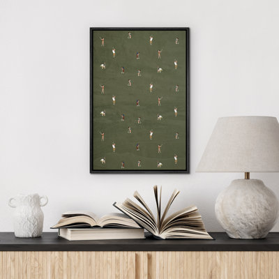 Reproduction d'art sur toile encadrée "jouer au golf"