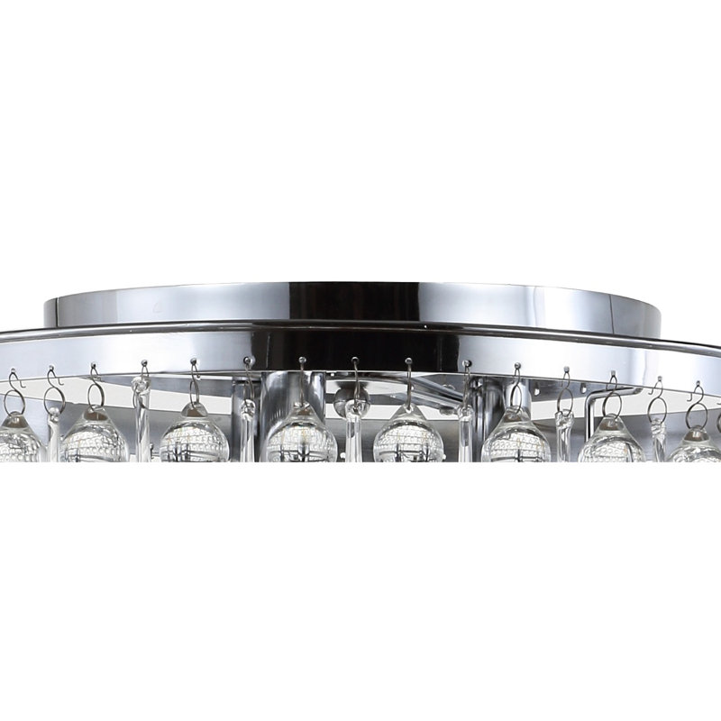 Plafonnier encastré 3 lumières 16 po Pell, Chrome