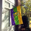 Mélange de polyester à masque de couleur gras 40 x 28 po mardi gras drapeau maison