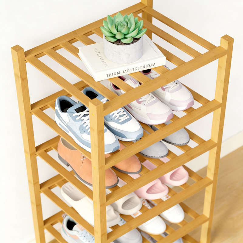 Bamboo Shoe Rack