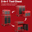Rangement amovible rouge pour 5 outils avec doublure - et mécanisme de verrouillage pour armoire de garage à roulettes - atelier très utilisé-997340397