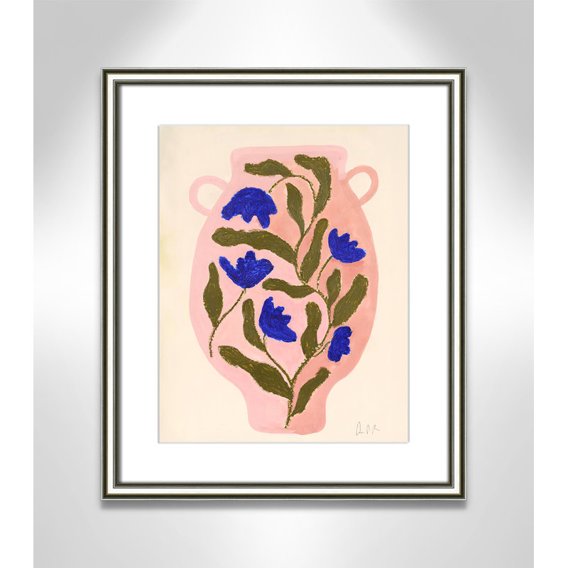 Vase n ° 01 par Camilla Bergqvist, H 20,25 po x l 17,25 po x P 0,875 po, Impression encadrée argentée classique avec pass
