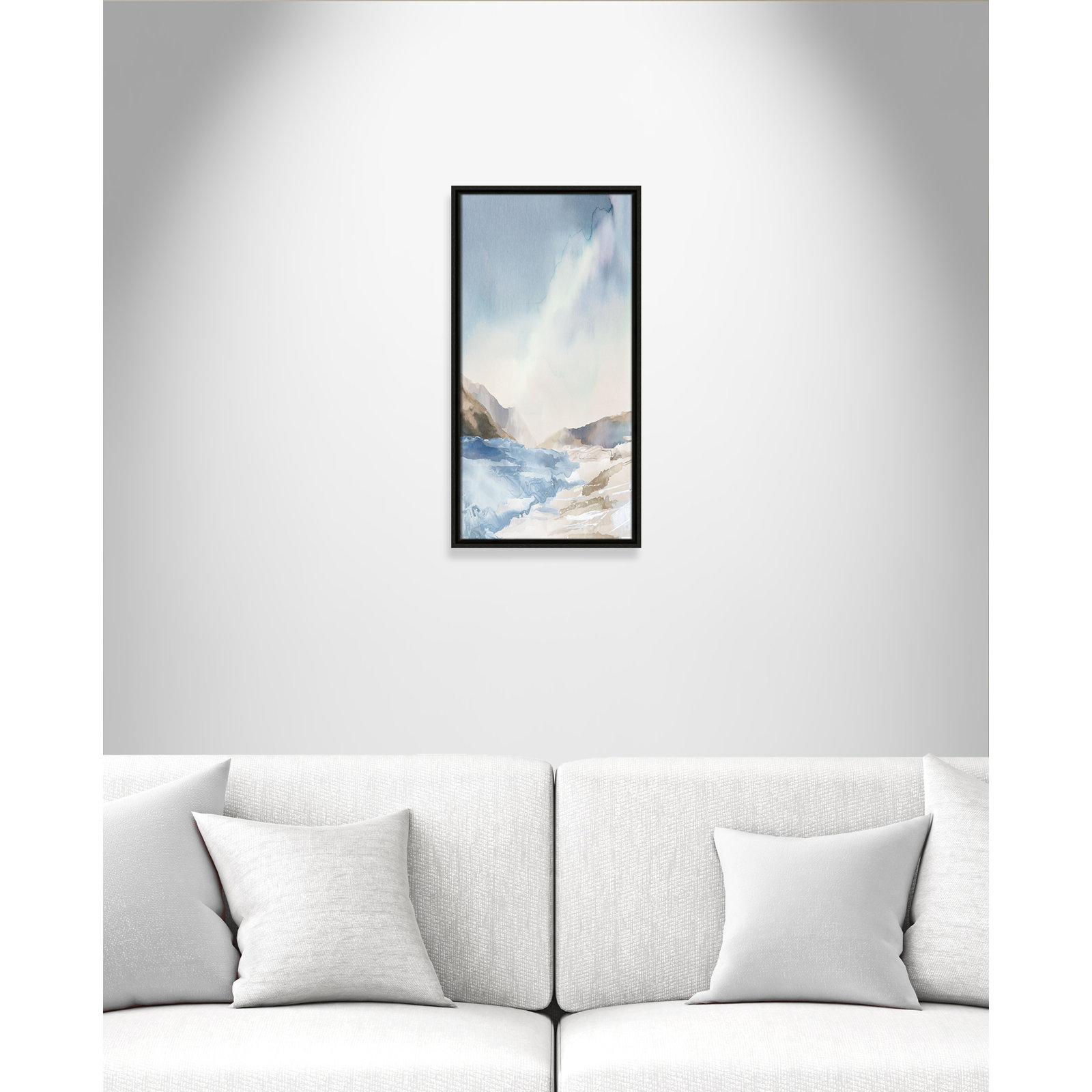 Coralie "Mystic Shores" Print, 25.5" H x 13.5" W, Espresso
