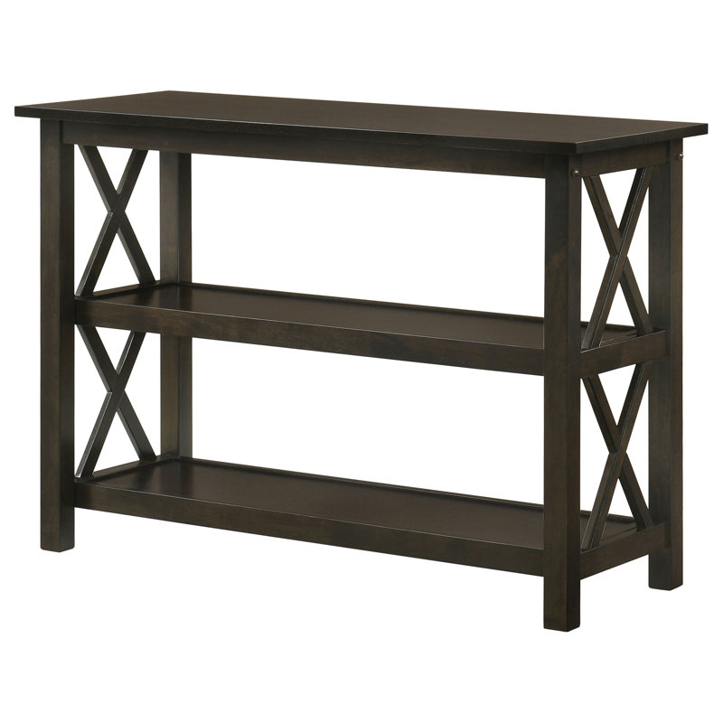 Deep Merlot Console Table with 2-shelf