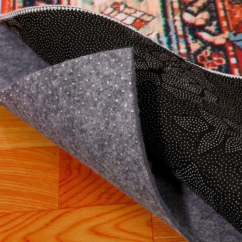Sous-tapis antidérapant de 5 pi x 7 pi, rembourrage de tapis en feutre extra épais de 1/4 po pour les planchers de tuiles stratifiées en bois franc, préhension de tapis pour maintenir les tapis en sécurité