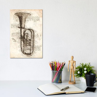 Old Trumpet by Cornel Vlad - Wrapped Canvas Gallery-Wrapped Canvas Giclée