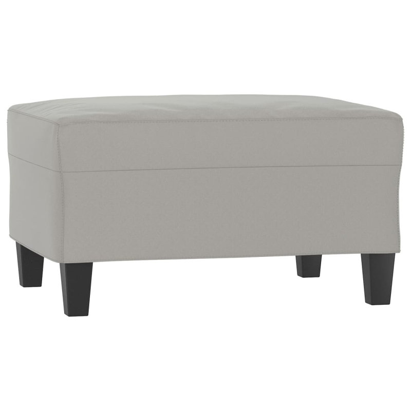 Repose-pieds avec repose-pieds Ashif, 100 % polyester gris clair