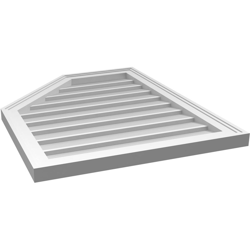 Évent en demi-octogone supérieur à montage en surface Signature, H 30 po x l 24 po x P 1,5 po