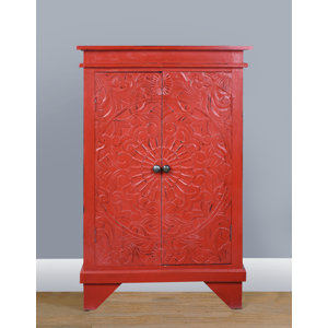 Travis Heights 43'' Tall Solid Wood 2 - Door Accent Cabinet