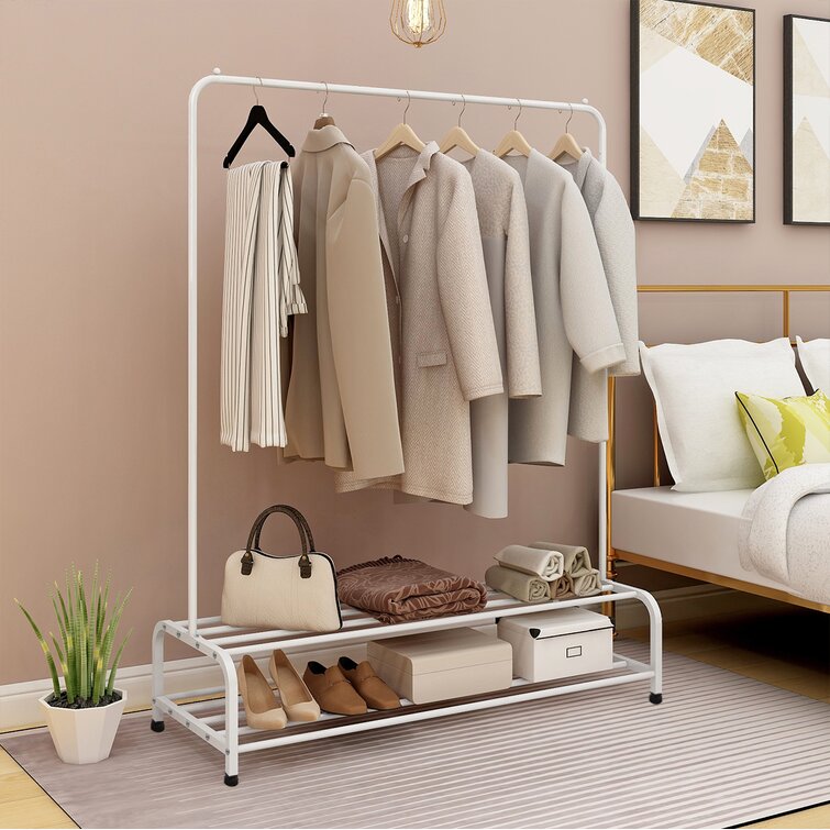 Simple Houseware Metal Furniture Coat Rack with Storage Drawers/Shlef -  China Garment Rack, Clothes Rack