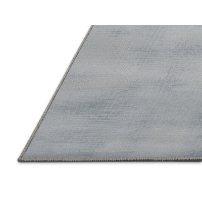 Machine Washable Abstract Gray Area Rug