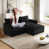 Black Corduroy(2 Seat+1 Ottoman) est en rupture de stock