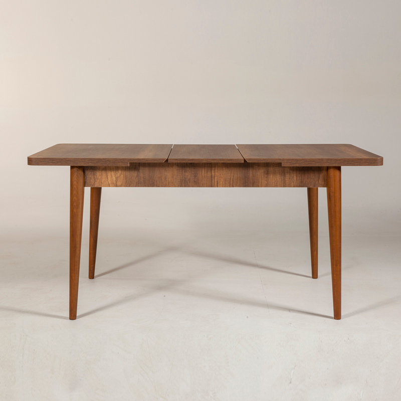 Extendable Dining Table, 51.2 x 30.3 x 31.5 inches (Open: 64.9 x 29.5 x 31.5 inches) | 100% Melamine Coated Particle Board, Hornbeam Legs | Multipurpose Table for Modern Dining & Entertaining