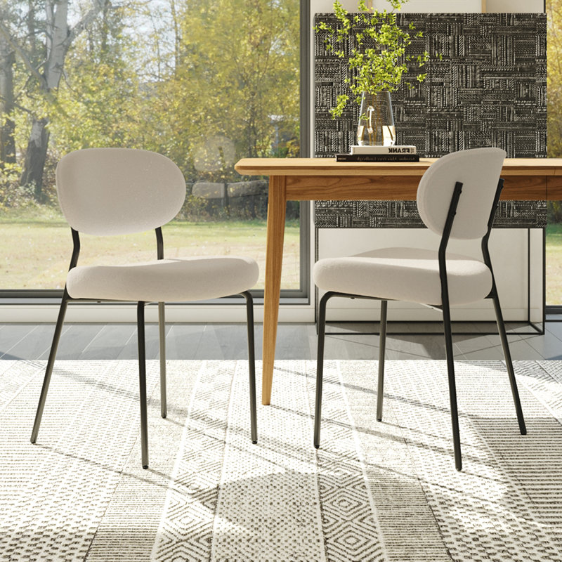 57cm H Upholstered Back Side Chair, Gray