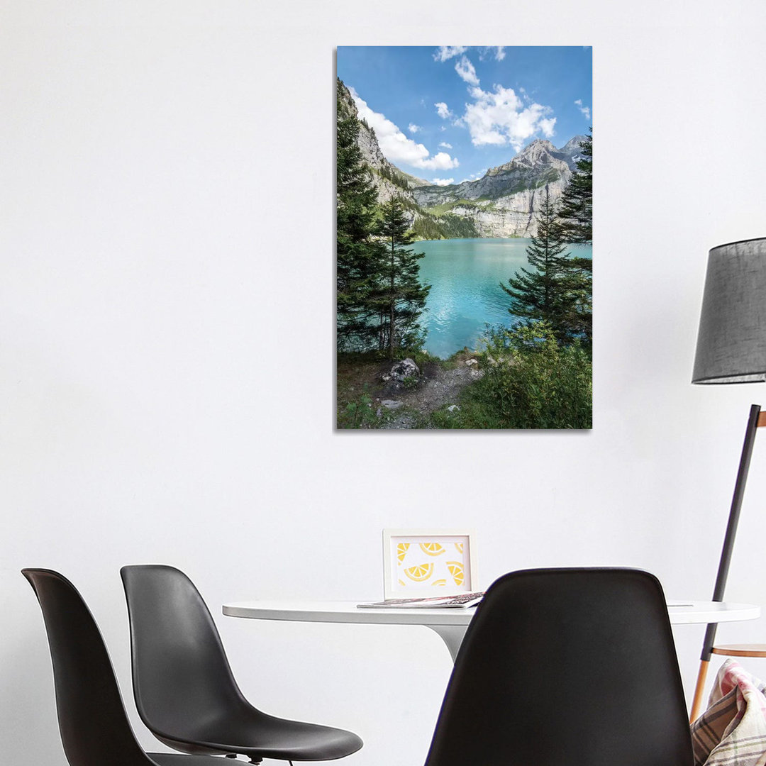 Oeschinen Lake In The Swiss Alps by Jan Becke - Wrapped Canvas Gallery-Wrapped Canvas Giclée