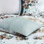 Édredon 5 pièces à motif floral très grand / bleu sarcelle, coton doux pour la literie avec détails plissés, lavable à la machine-120469623
