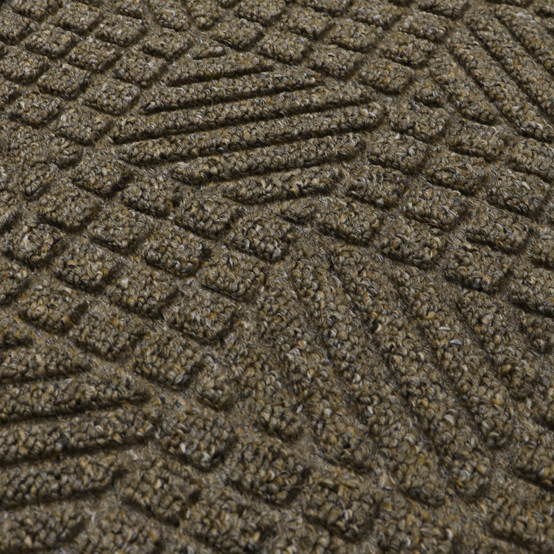Non-Slip Geometric Indoor Doormat, Brown