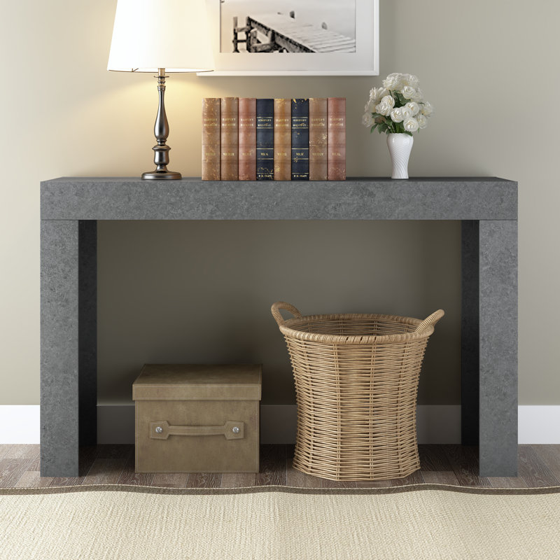 Caomhan 46.9“ Console Table, Concrete Cool Gray