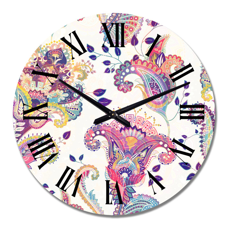 Jacobais Paisley Design - horloge murale scandinave, Moyen