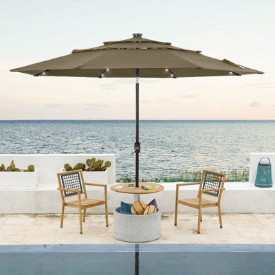 Sanfra 120'' Lighted Market Umbrella