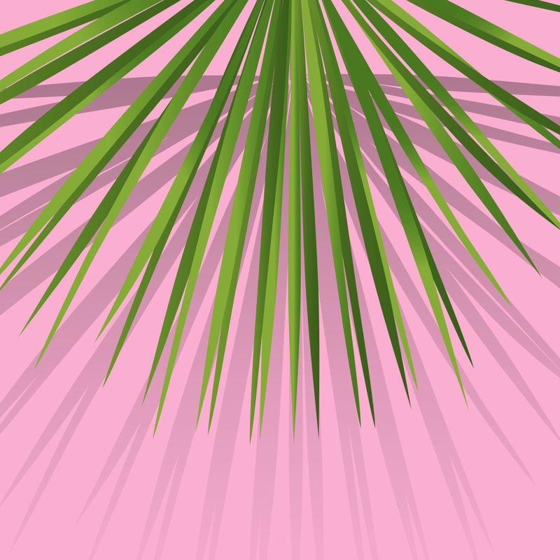 Tropical Palm Leaves by MaksymChechel - Wrapped Canvas Print, 30cm H x 30cm W