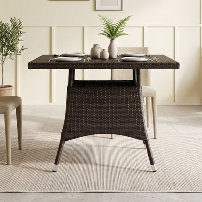 Square Outdoor Dining Table with Legs