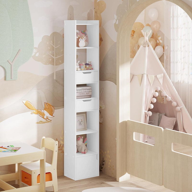 Noblet 181cm H x 33cm W Standard Bookcase, White