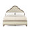 Lit plateforme tapissier en bois massif Cadwall