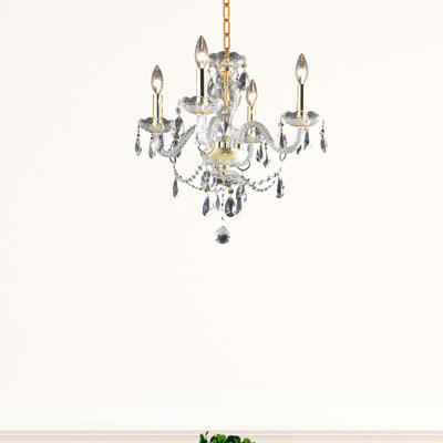 Lustre classique à 4 lumières de style bougie Hermes