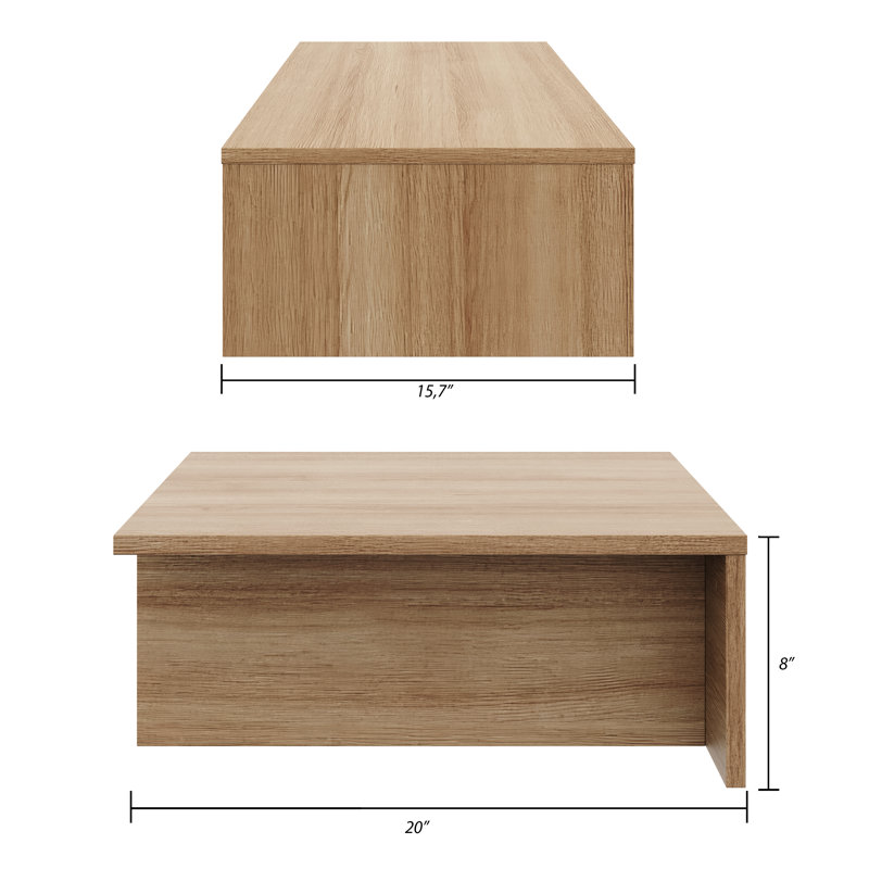 Makoa Nightstands Set Of 2, Brown
