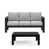 Coussin gris clair / structure noire