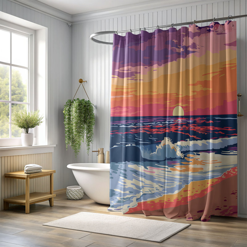 Voyd Shower Curtain, 74"H x 71"W