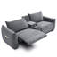 Fauteuil inclinable de salon moderne, lin gris foncé et équipement portuaire avec