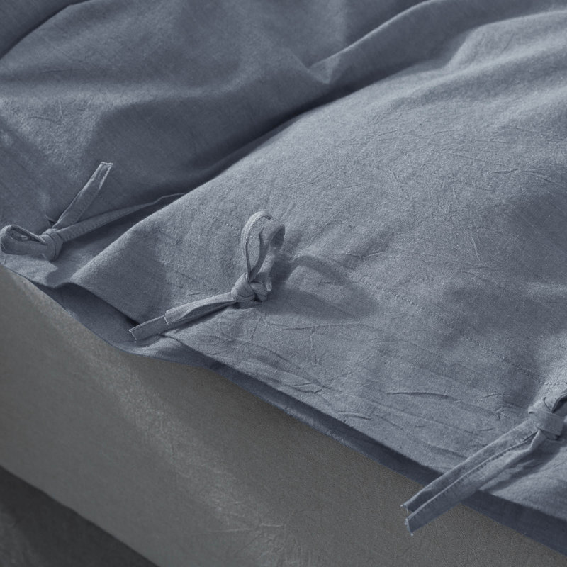 Duvet Cover, Queen Duvet Cover + 2 Shams, Light Gray