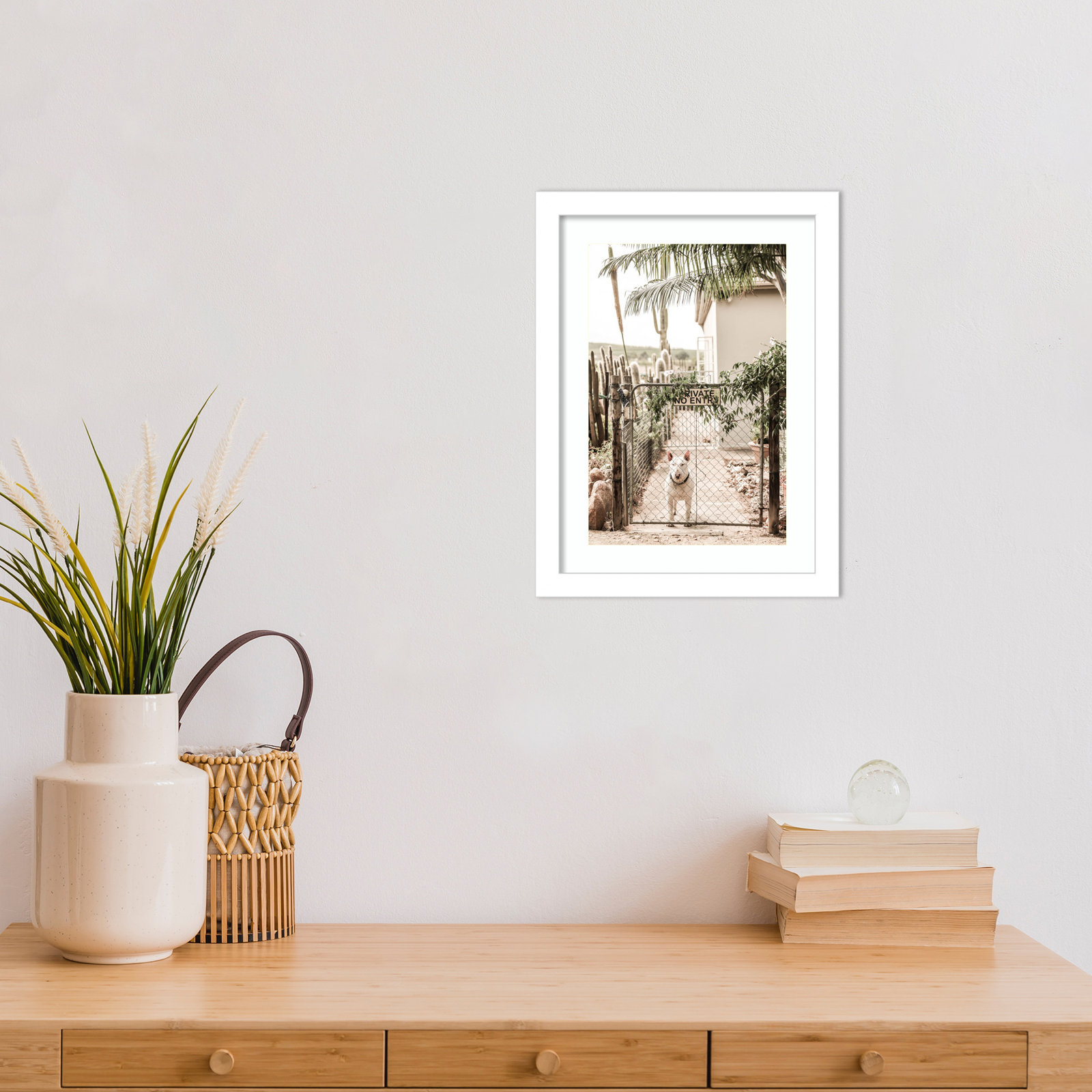 Daisey "No Entry" Print by Shot by Clint, 13" H x 10" W, White