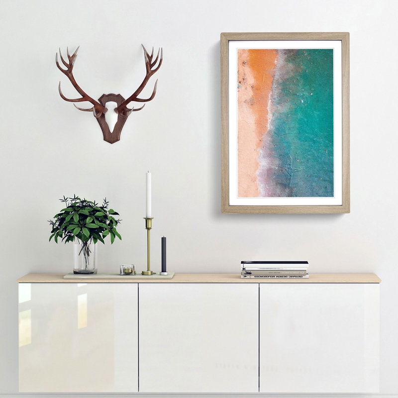 A Beach in Brazil - Framed Print, Oak Framed, 33cm H x 24cm W x 2cm D