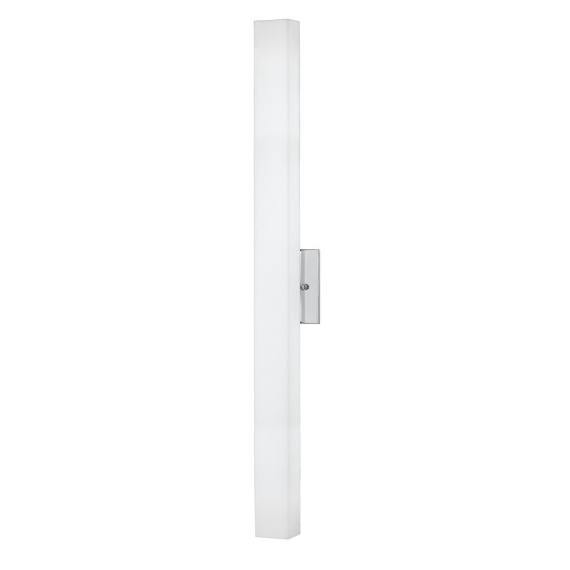 Applique murale Melville, DEL, verre opale, H 32 po x l 4,75 po x P 2,875 po, Chrome