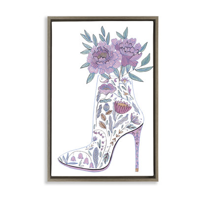 Toile flottante à motif floral avec bouquet de talons par Melissa Wang