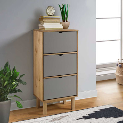 6 - Pair Solid Wood Shoe Storage Cabinet