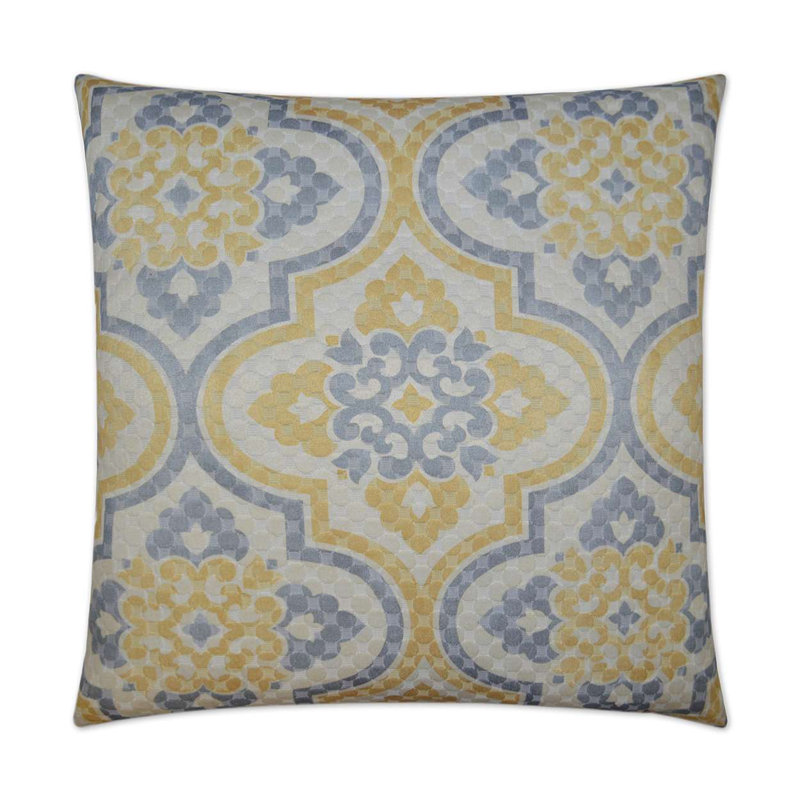 Lattice Imprint Damask Throw Pillow, 24"H x 24"W