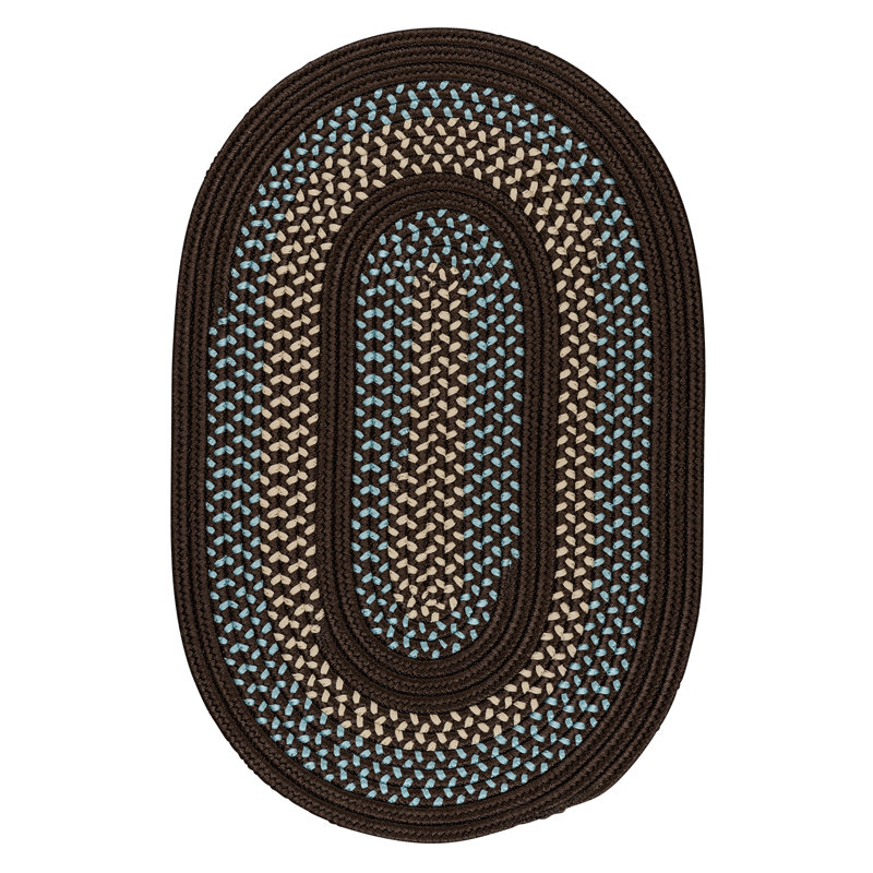 Tapis brun tressé Knudtson, Ovale 8 pi x 10 pi