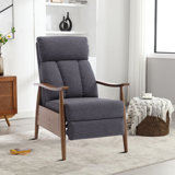 Modern Minimalist Upholstered Leisure Recliner with Adjustable Backrest and Footrest