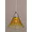Cord Hung Mini Pendant Shown In Black Copper Finish With 10" Amber Crystal Glass-32464173-32464201-32464180