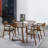 Nut-brown Oval Solid Wood Dining Table