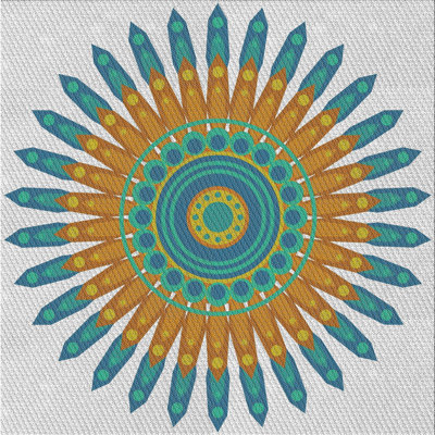 Laine tissée à la main et polyester gris/vert/jaune Tapis décoratif
